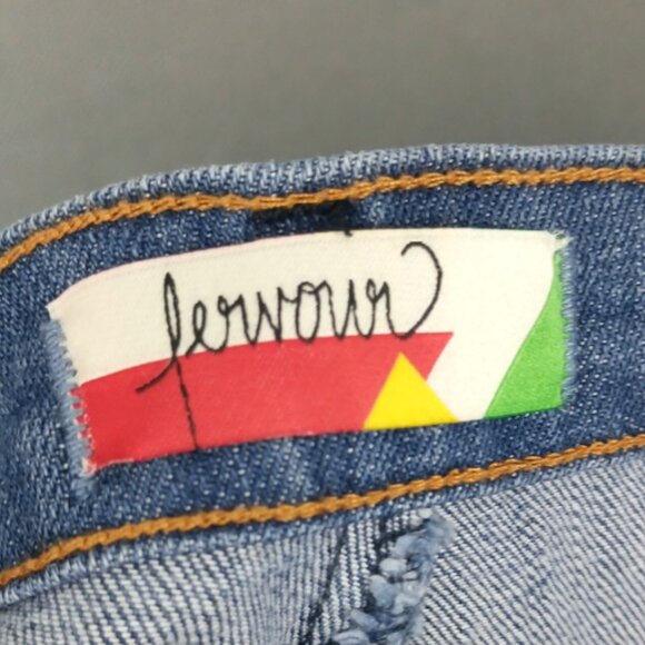 Fervour Vtg Vintage 70s Inspired Rainbow Jeans Sz 29 - Picture 7 of 7